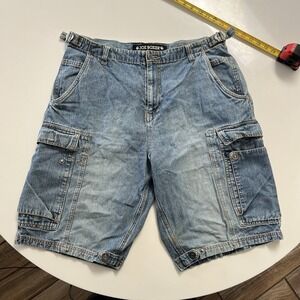 Vintage Y2K Baggy Cargo Jorts Skate Jean Denim Shorts Joe Boxer Mens Size 38